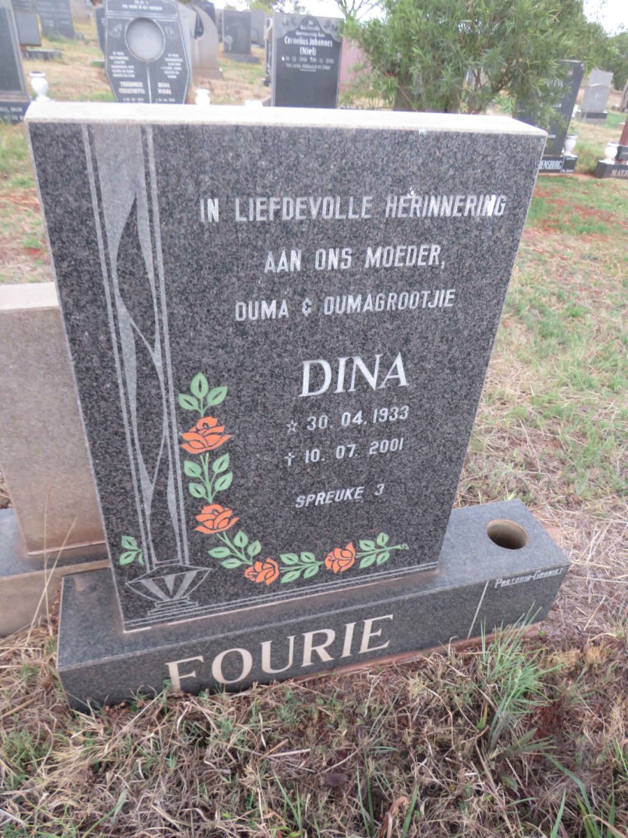 FOURIE Dina 1933-2001