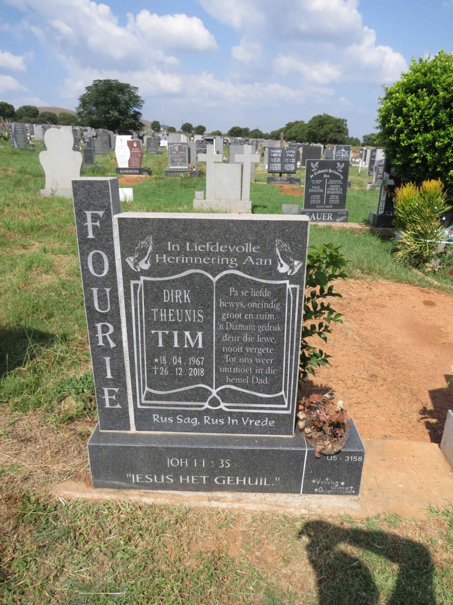 FOURIE Dirk Theunis 1967-2018