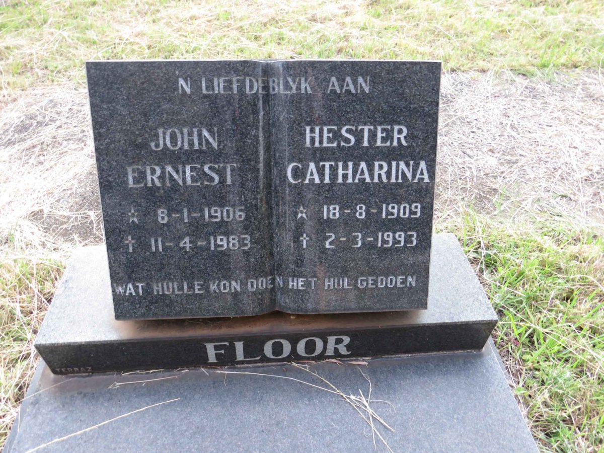 FLOOR John Ernest 1906-1983 & Hester Catharina 1909-1993