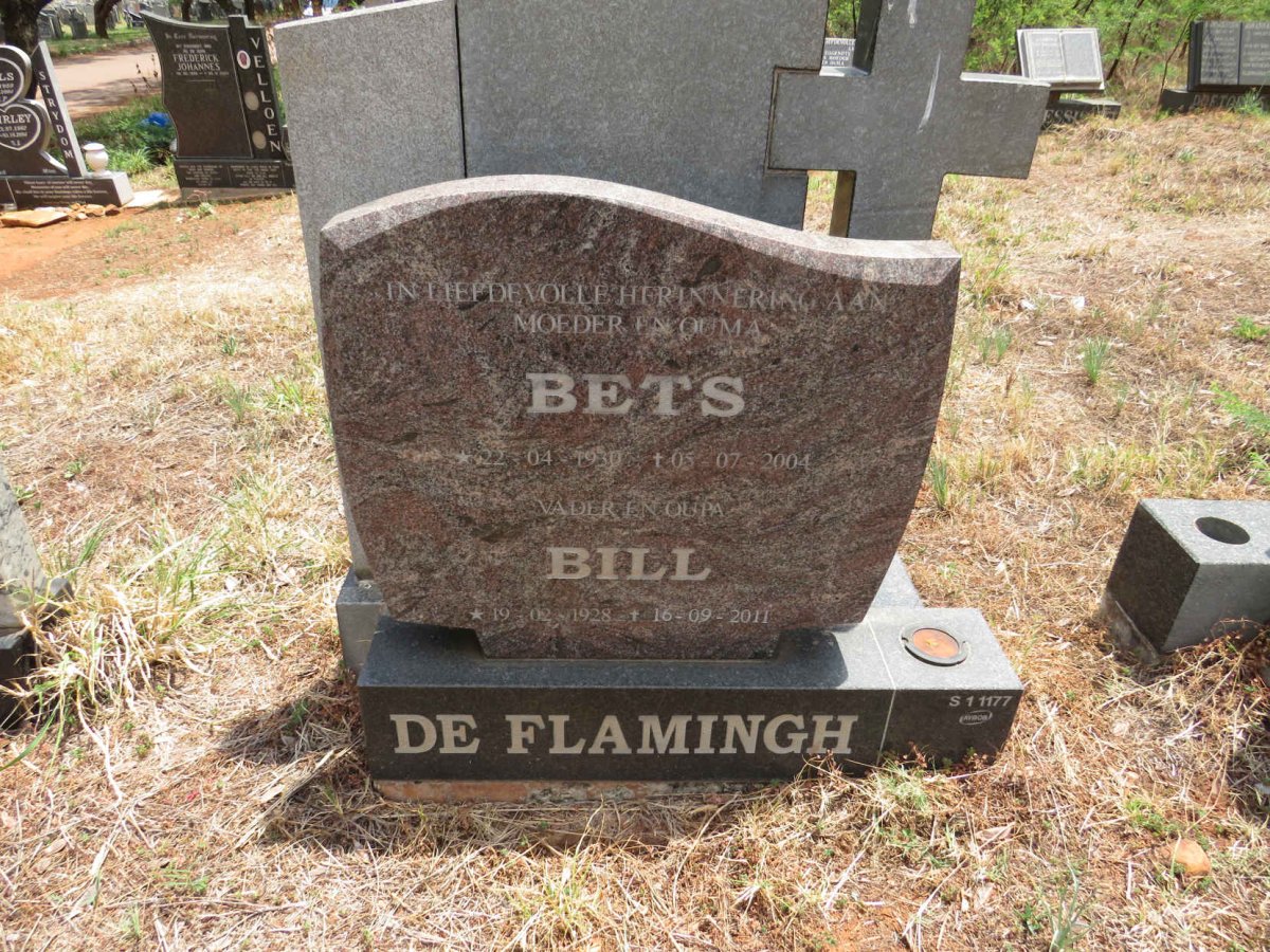 FLAMINGH Bill, de 1928-2011 & Bets 1930-2004
