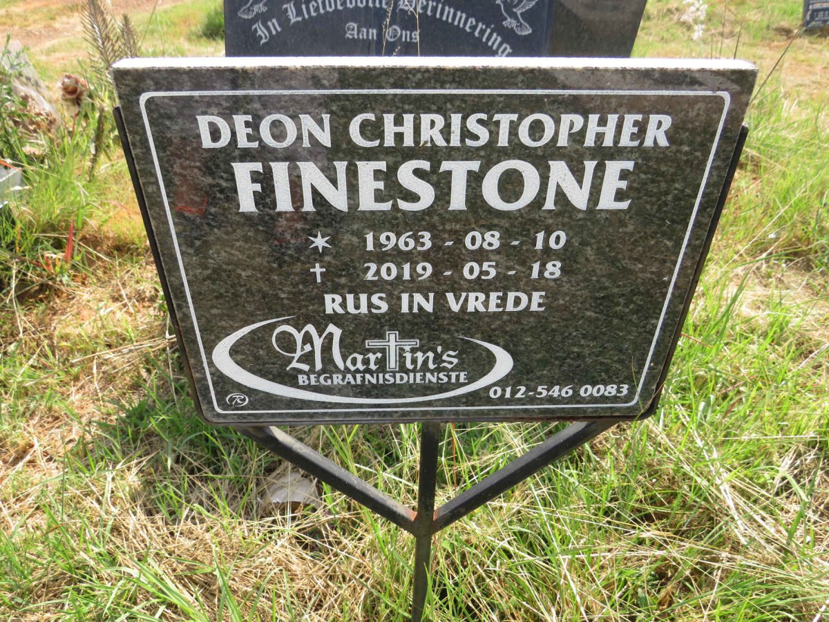 FINESTONE Deon Christopher 1963-2019
