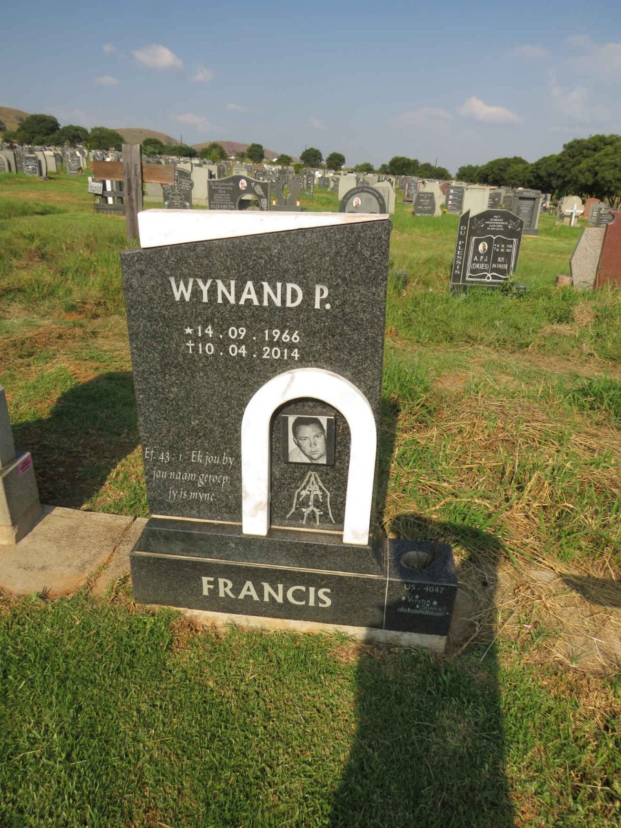 FRANCIS Wynand P. 1966-2014