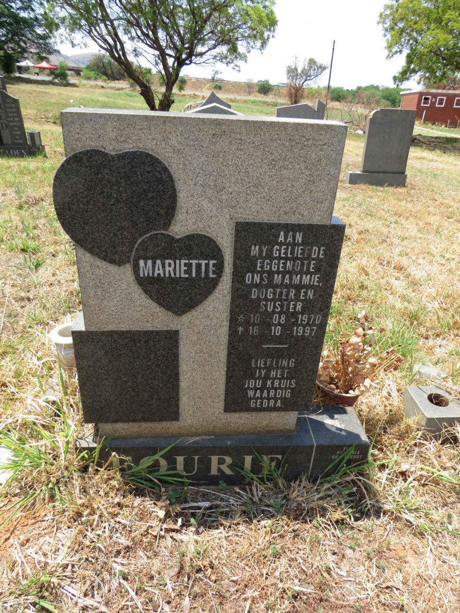 FOURIE Mariette 1970-1997