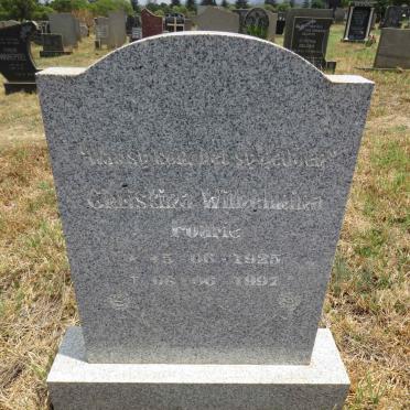 FOURIE Christien Wilhelmien 1925-1997