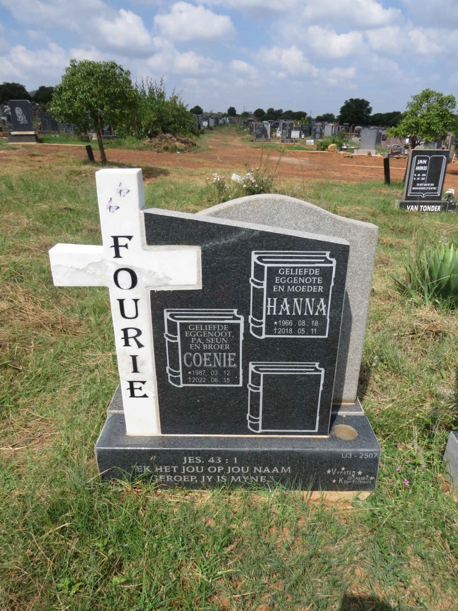 FOURIE Hanna 1966-2018 :: FOURIE Coenie 1987-2022