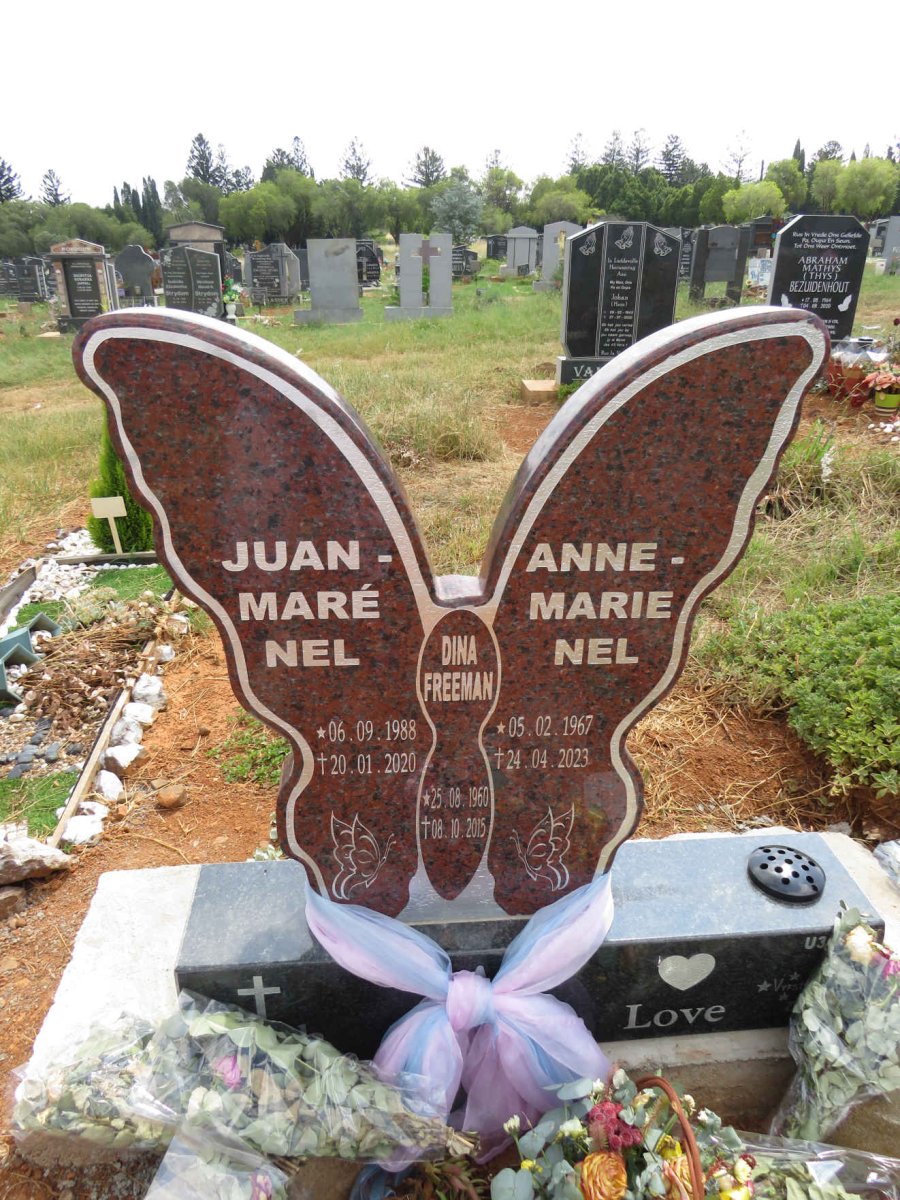 FREEMAN Dina 1960-2015 :: NEL Anne-Marie 1967-2023 :: NEL Juan-Mare 1988-2020