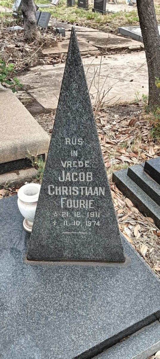 FOURIE Jacob Christiaan 1911-1974