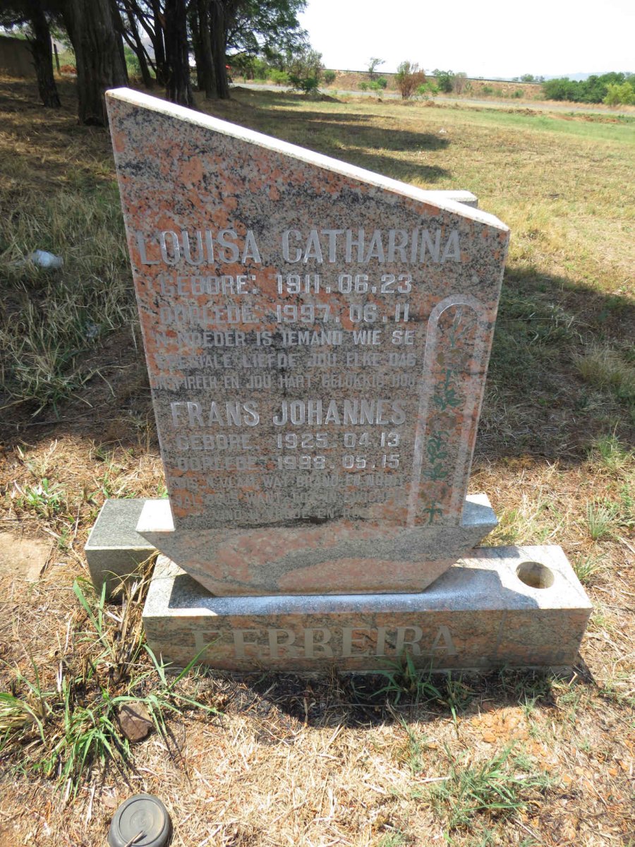 FERREIRA Frans Johannes 1925-1998 & Louisa Catharina 1911-1997