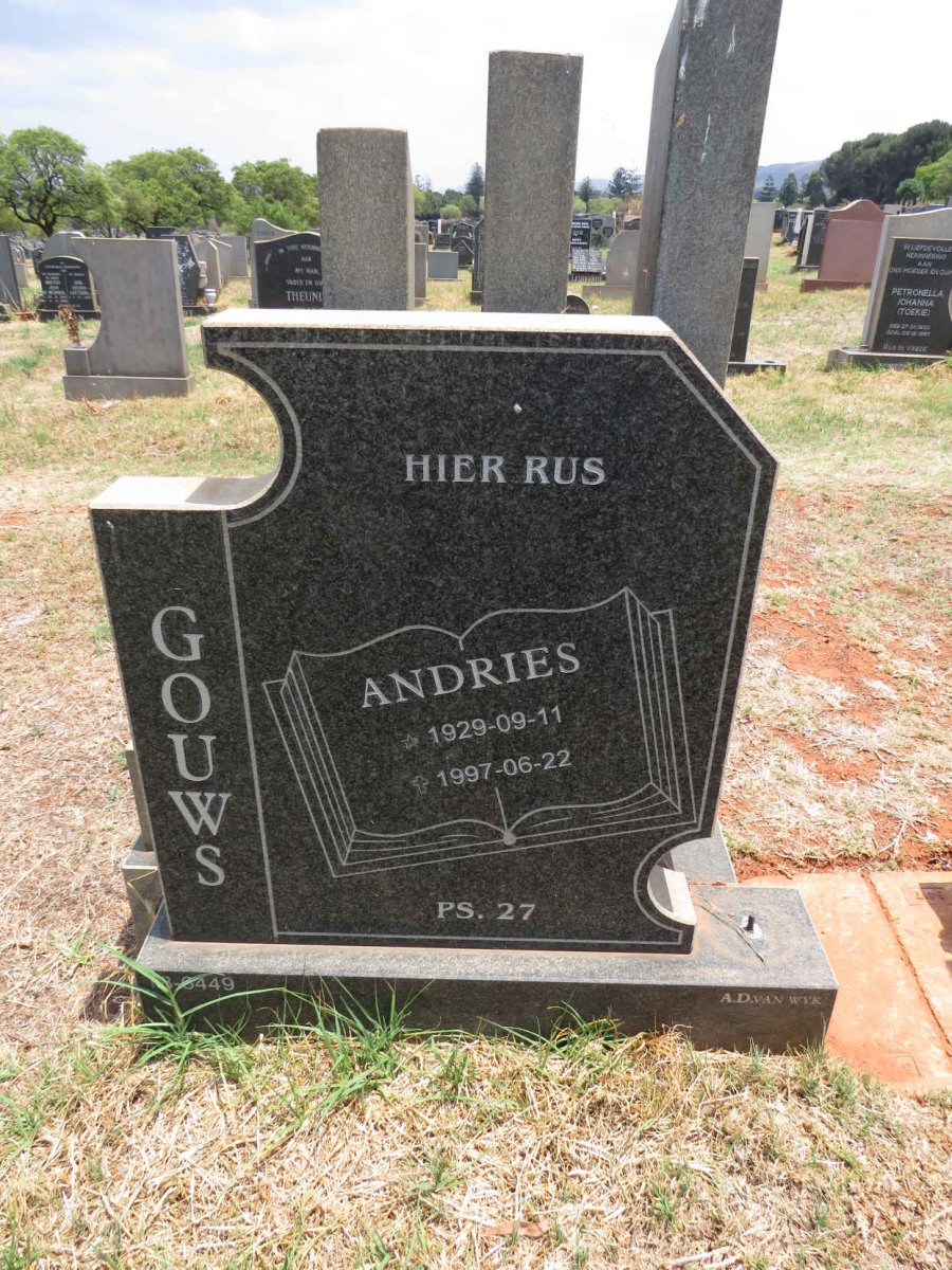 GOUWS Andries 1929-1997