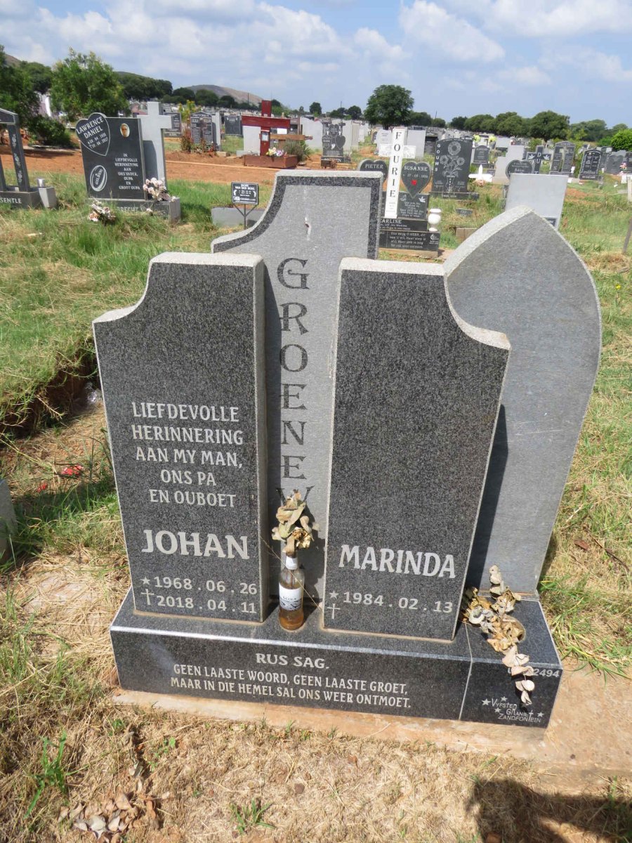 GROENEWALD Johan 1968-2018 & Marinda 1984- 