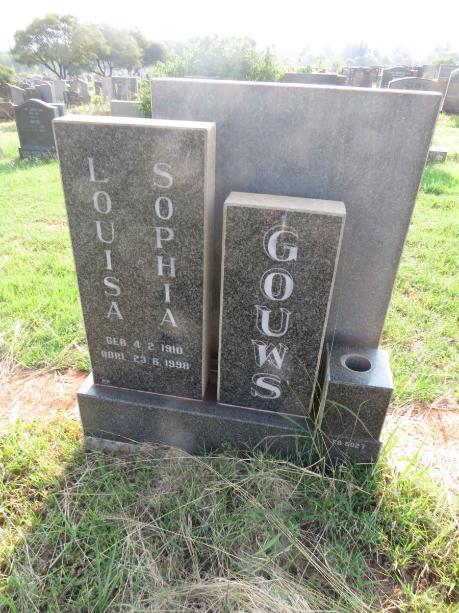 GOUWS Louisa Sophia 1910-1998