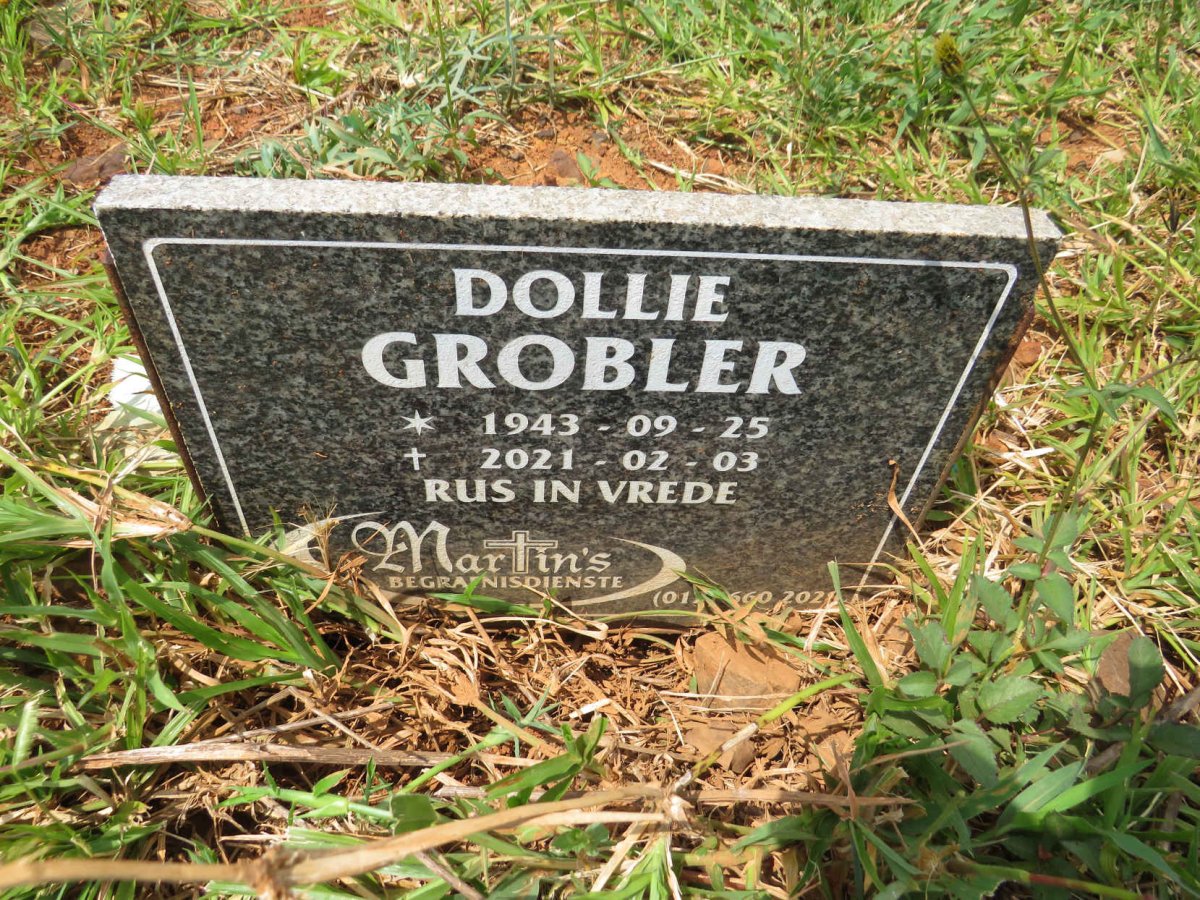 GROBLER Dollie 1943-2021
