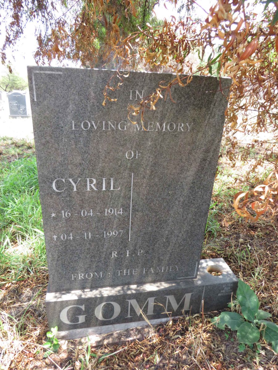 GOMM Cyril 1914-1997