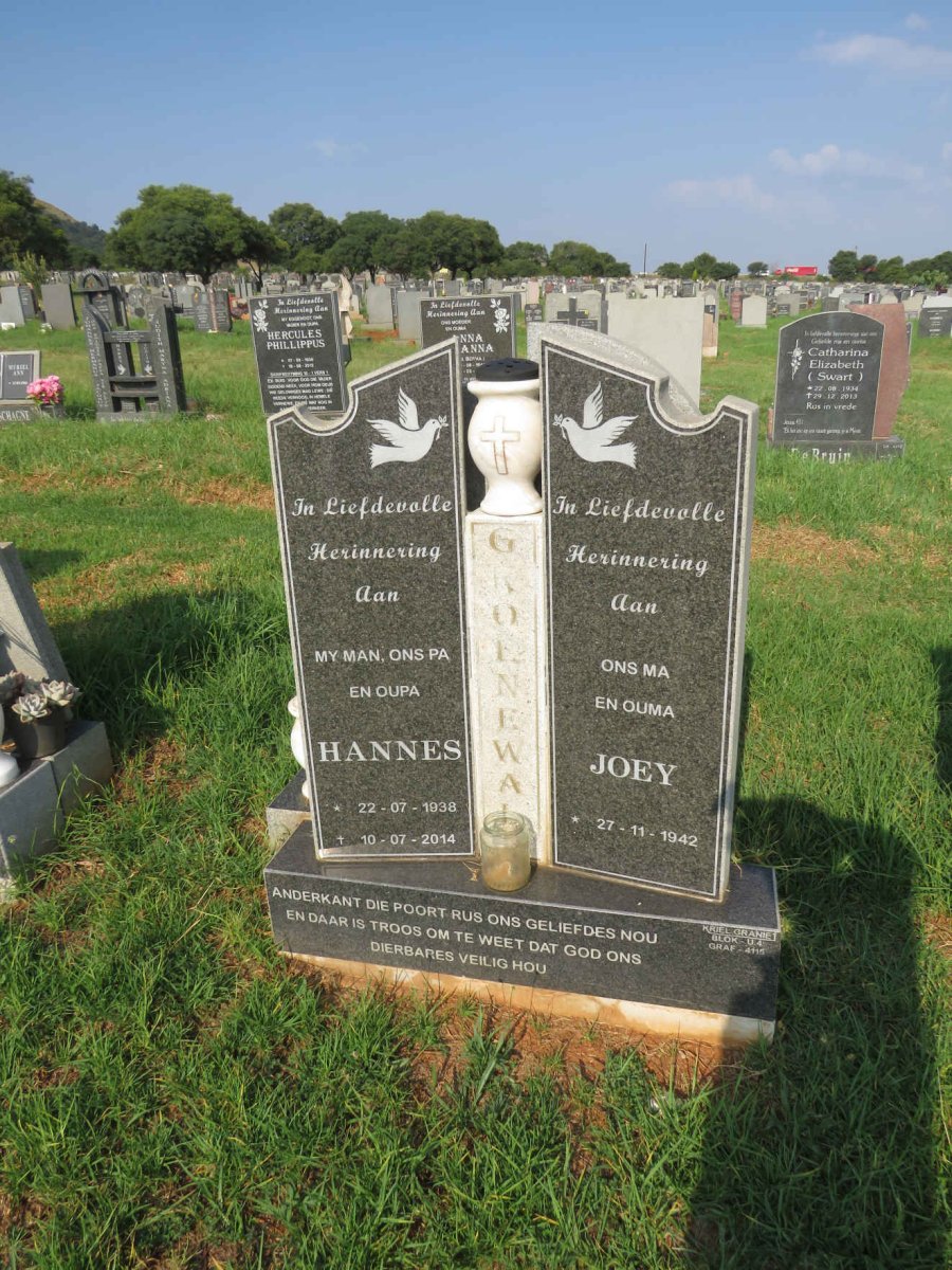 GROENEWALD Hannes 1938-2014 & Joey 1942-