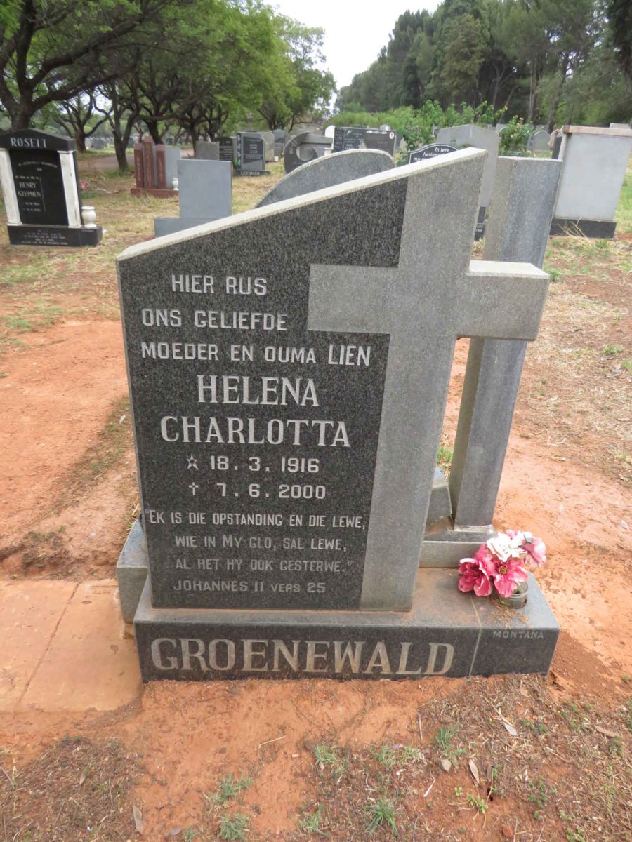 GROENEWALD Helena Charlotta 1916-2000