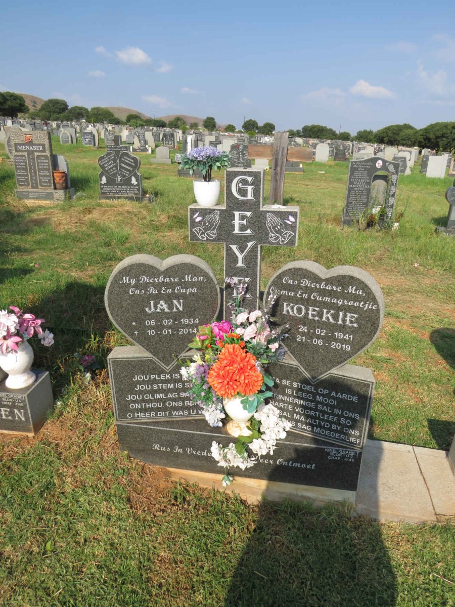 GEYE? Jan 1934-2014 & KOEKIE 1941-2019