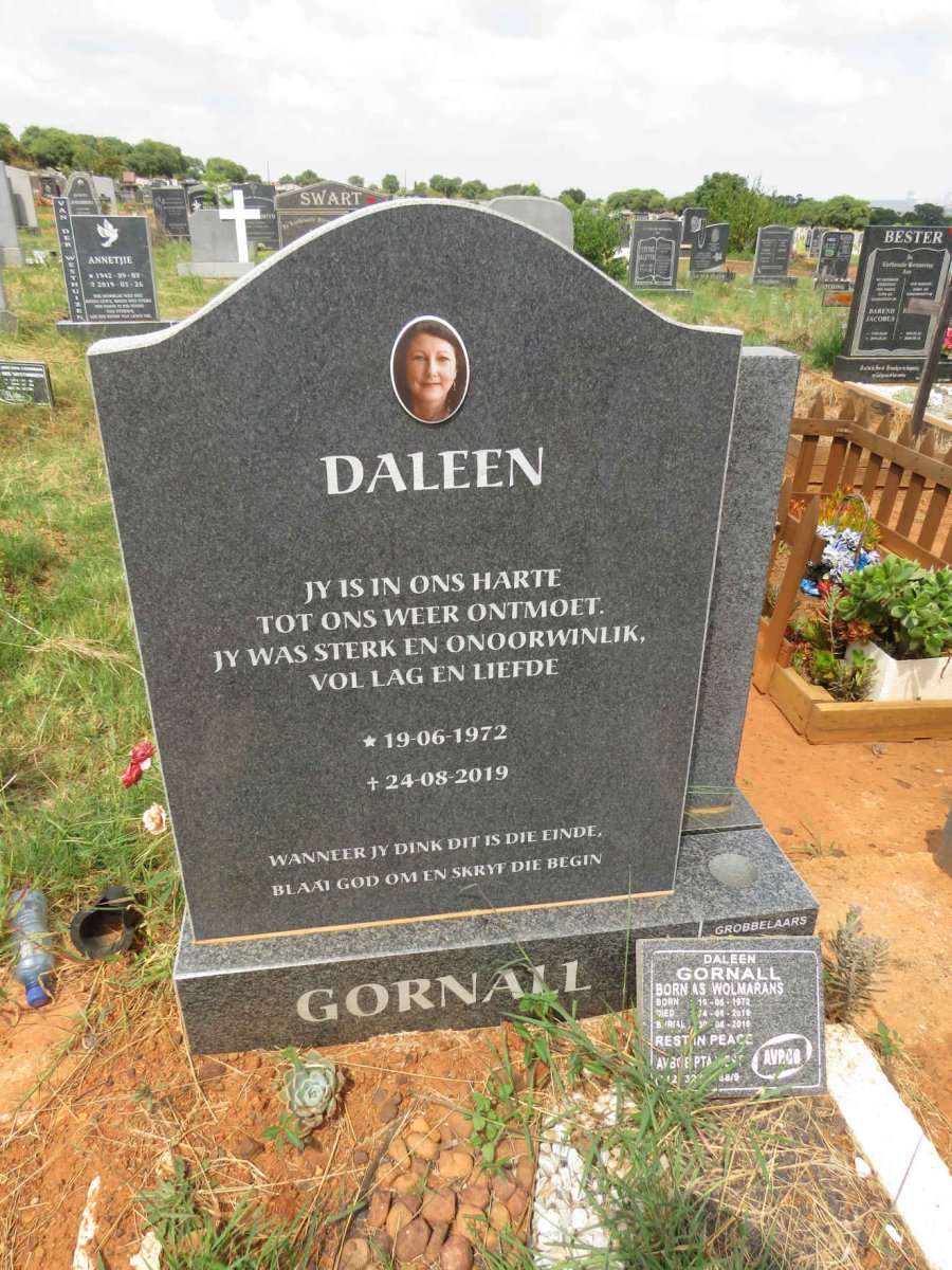 GORNALL Daleen nee WOLMARANS 1972-2019