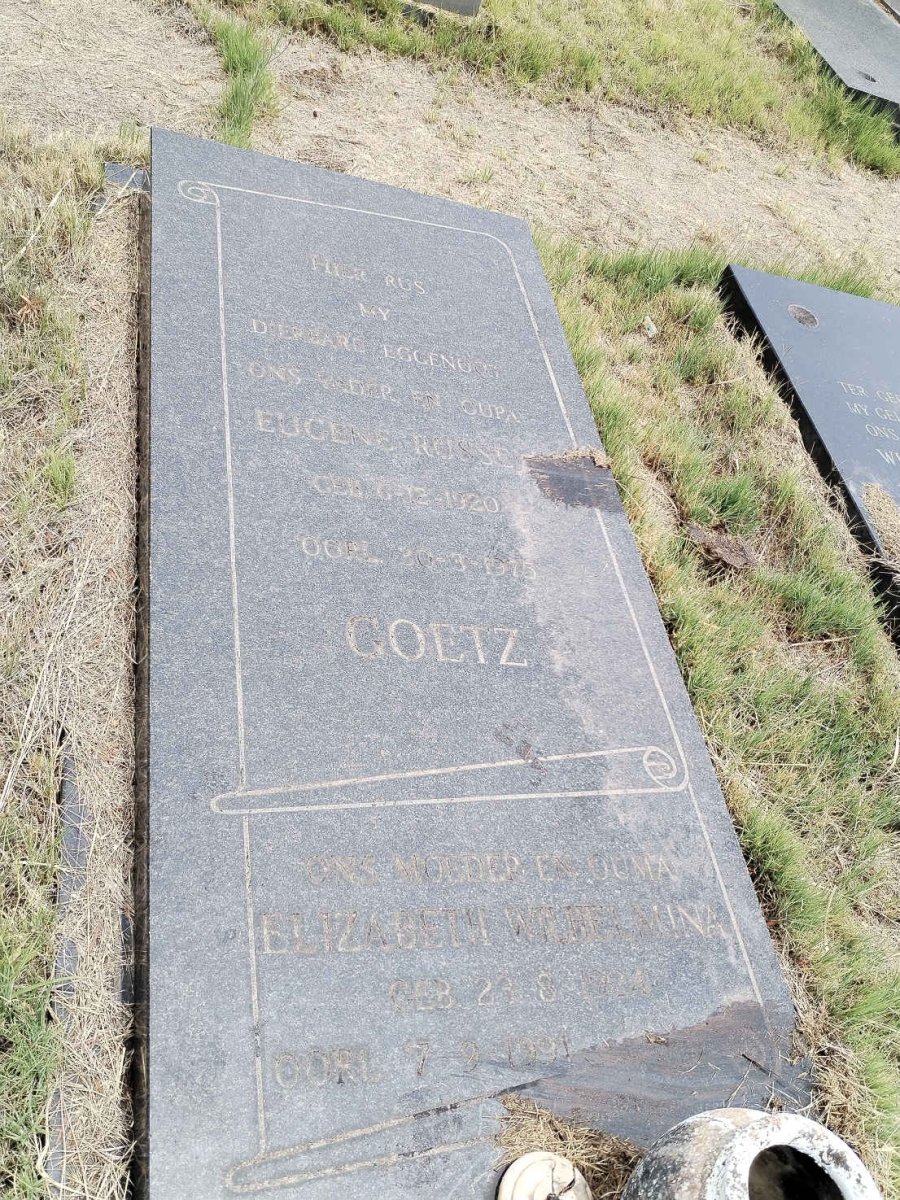 GOETZ Eugene Russell 1920-1975 & Elizabeth Wilhelmina 1924-1991