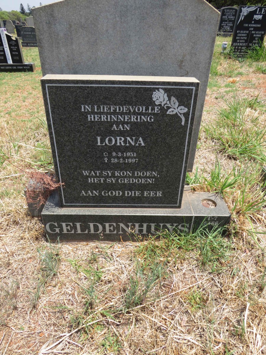 GELDENHUYS Lorna 1951-1997