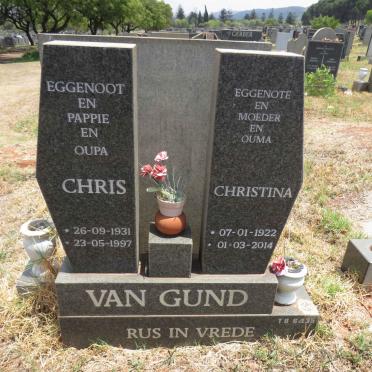 GUND Chris, van 1931-1997 & Christina 1922-2014