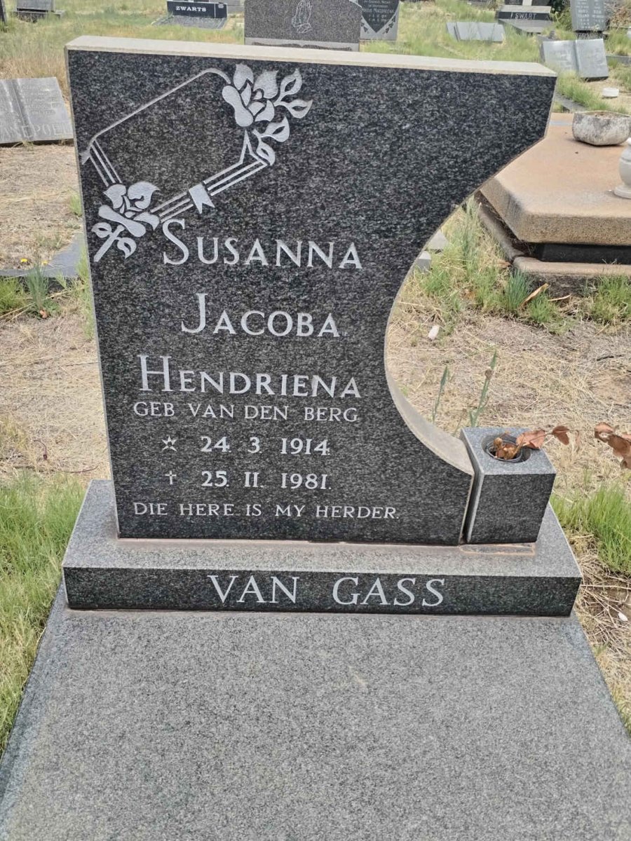 GASS Susanna Jacoba Hendriena, van nee VAN DEN BERG 1914-1981
