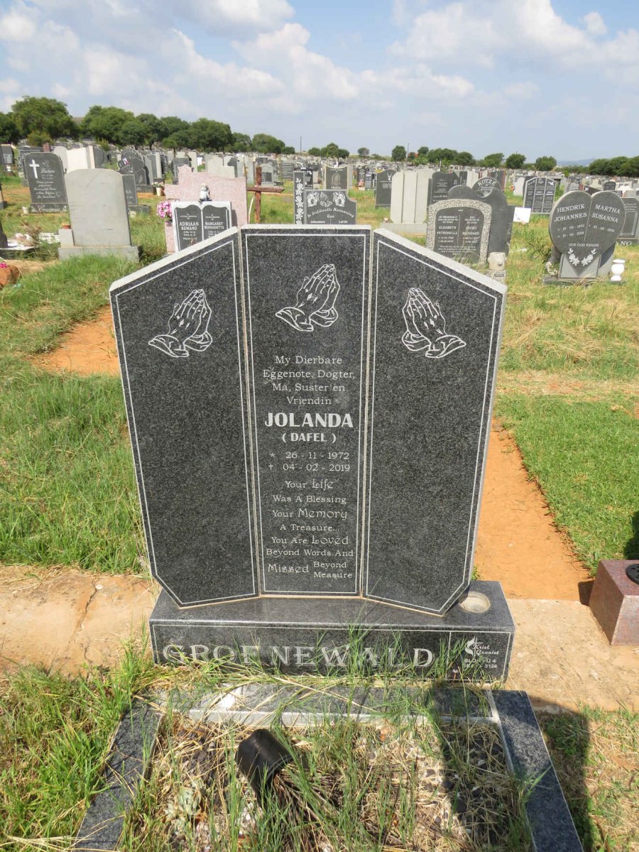 GROENEWALD Jolanda 1972-2019 