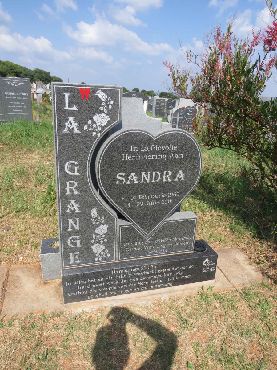 GRANGE Sandra, la 1963-2018