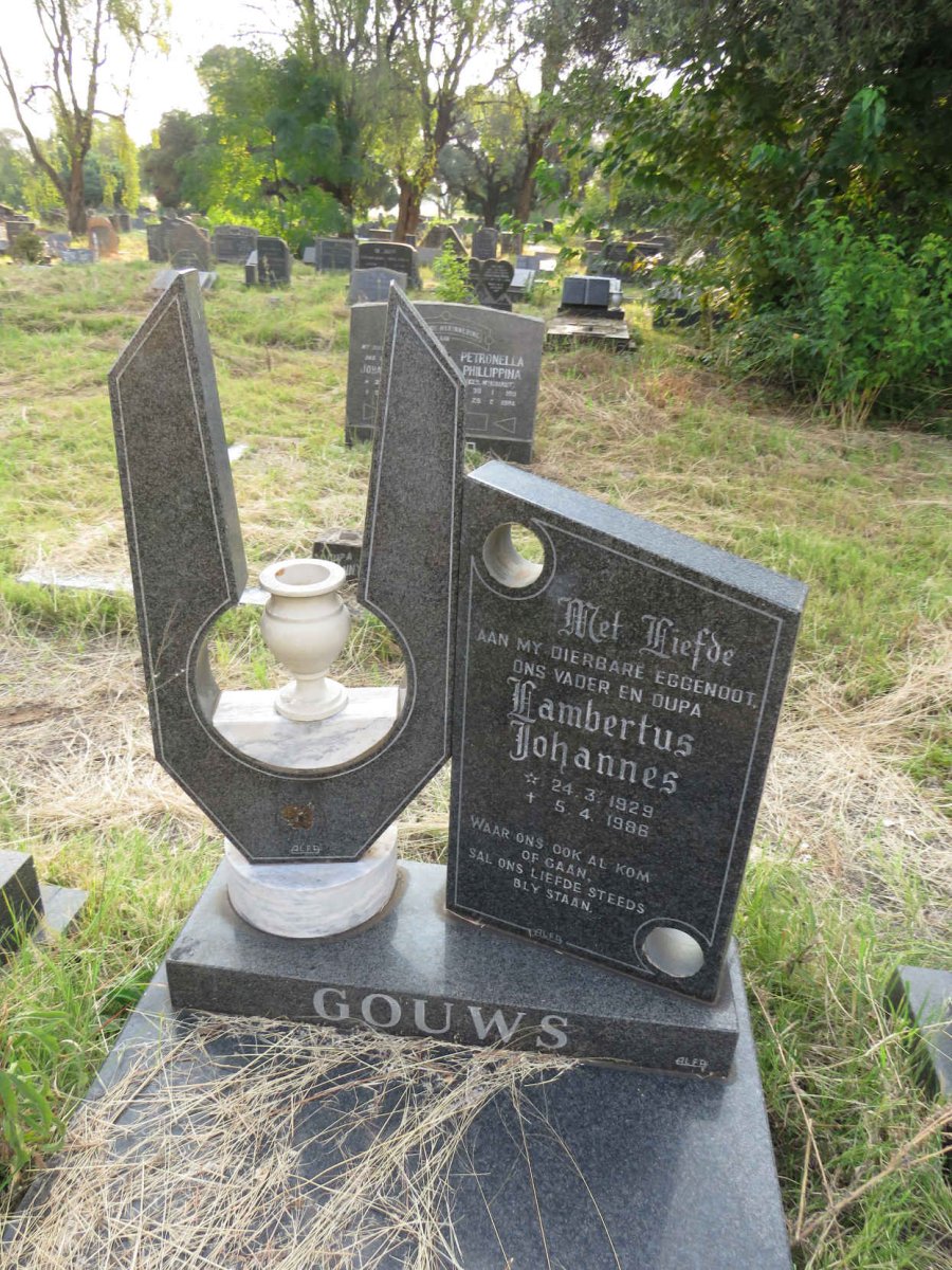 GOUWS Lambertus Johannes 1929-1986