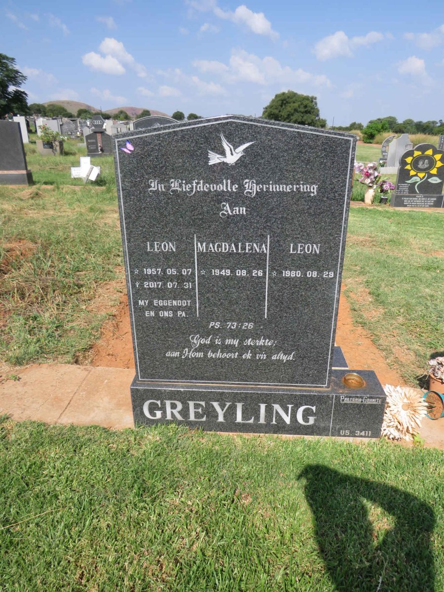 GREYLING Leon 1957-2017 & Magdalena 1949- :: GREYLING Leon 1980- 