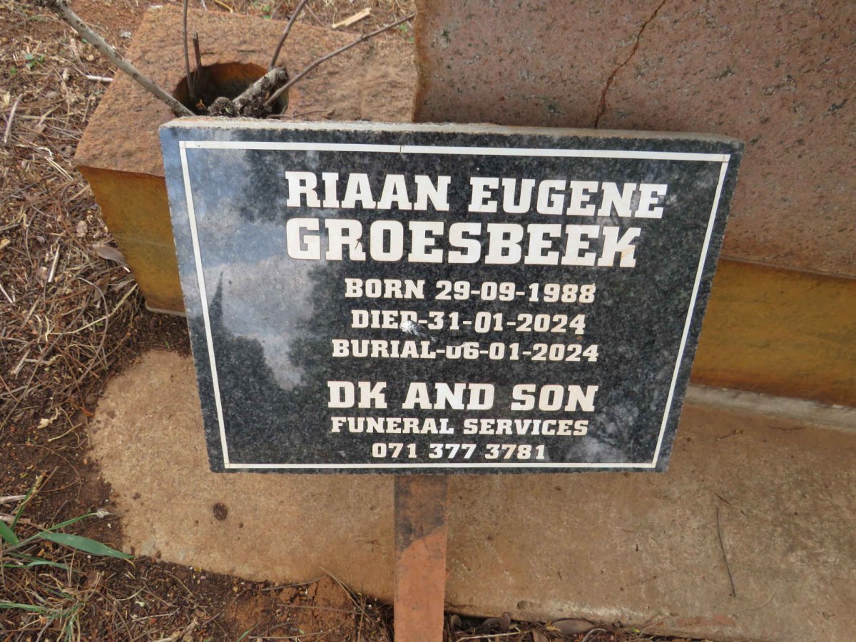 GROESBEEK Riaan Eugene 1988-2024