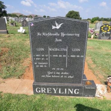 GREYLING Leon 1957-2017 & Magdalena 1949- :: GREYLING Leon 1980- 
