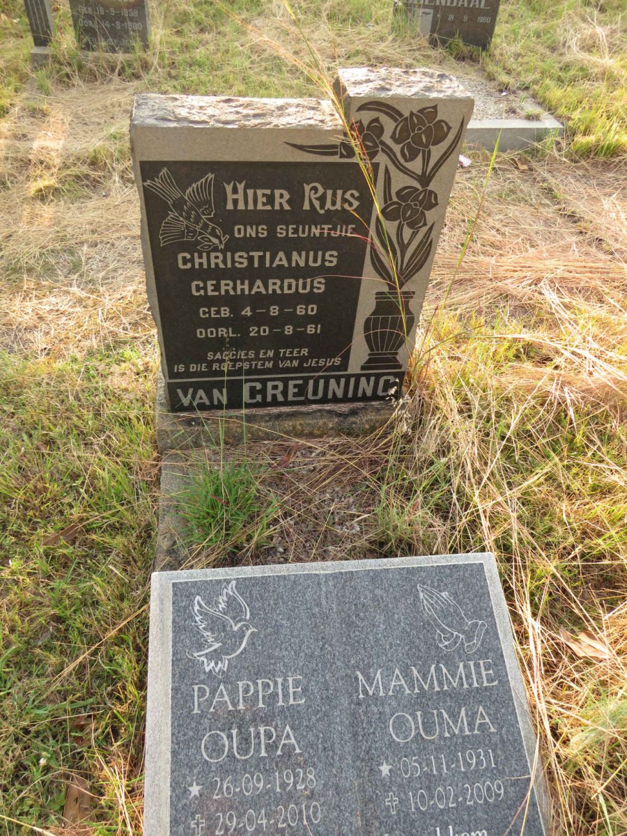GREUNING ?, van 1928-2010 & ? 1931-2009 :: VAN GREUNING Christianus Gerhardus 1960-1961 _1
