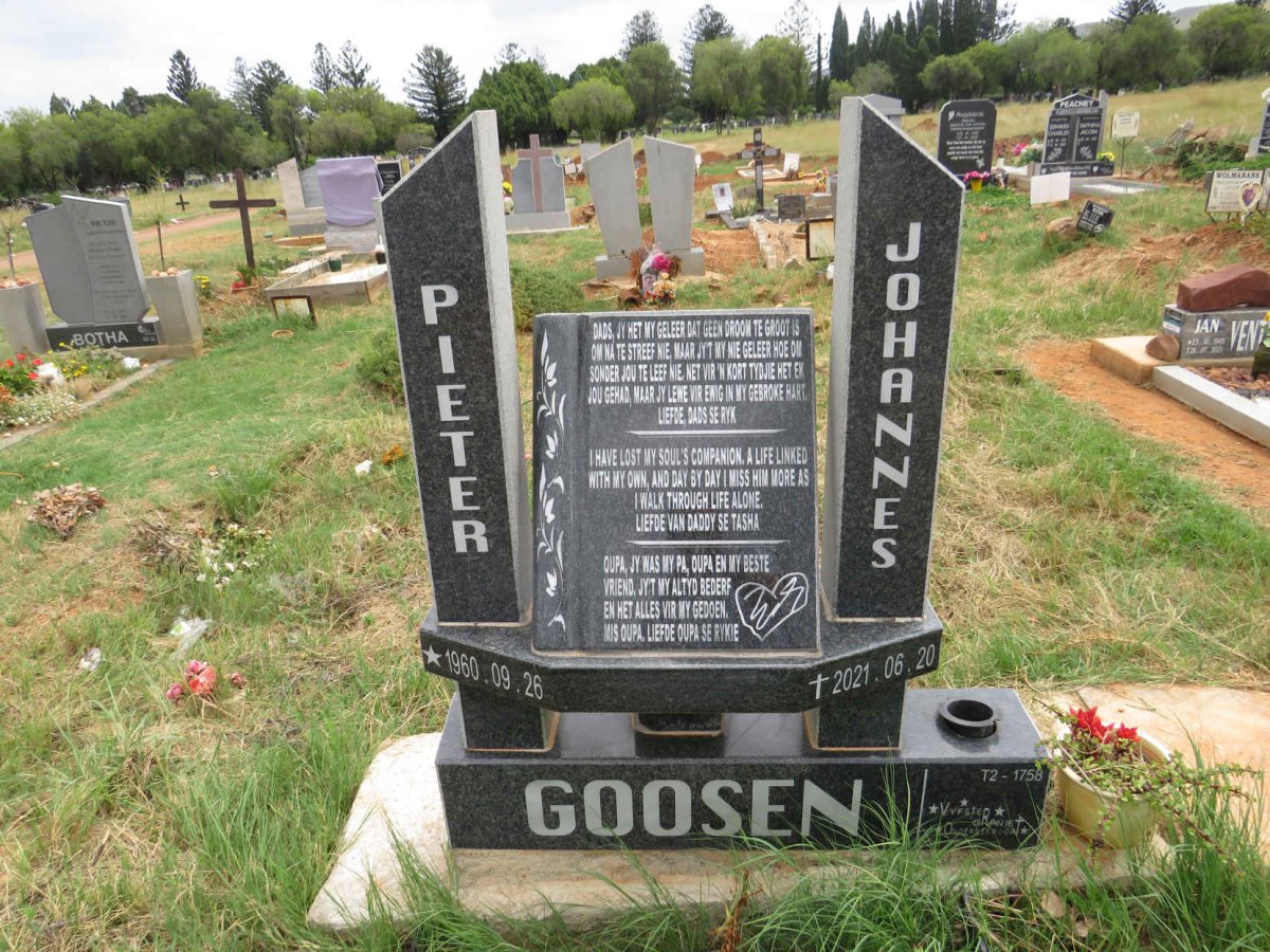 GOOSEN Pieter Johannes 1960-2021