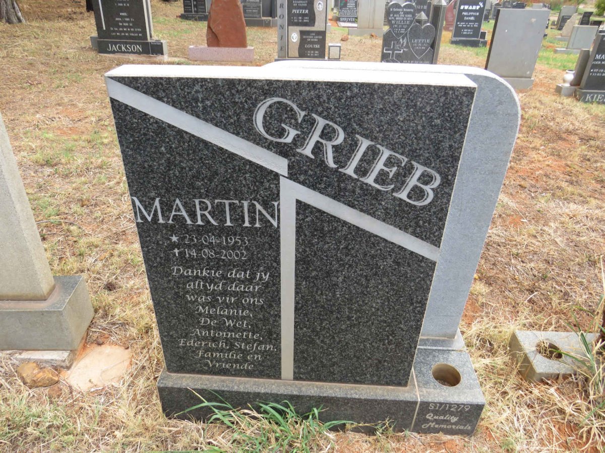 GRIEB Martin 1953-2002