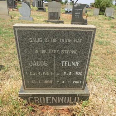 GROENWOLD Jacob 1927-1999 & Teunie 1926-2007