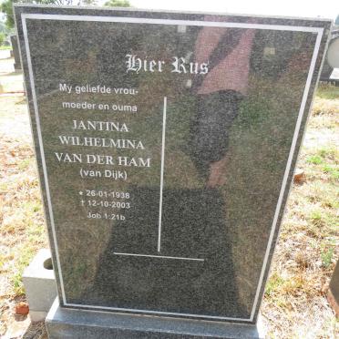 HAM Jantina Wilhelmina, van der nee VAN DIJK 1938-2003