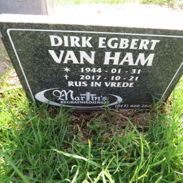 HAM Dirk Egbert, van 1944-2017