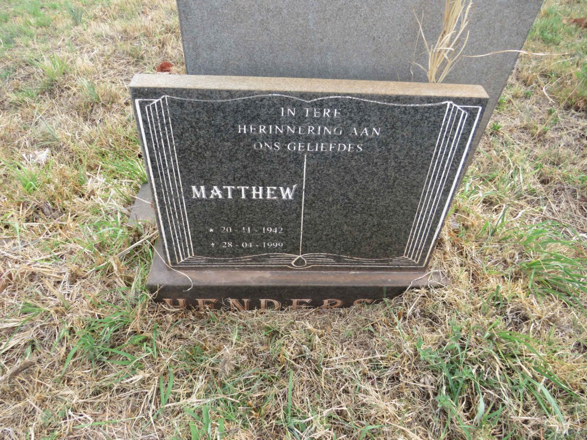HENDERS? Matthew 1942-1999