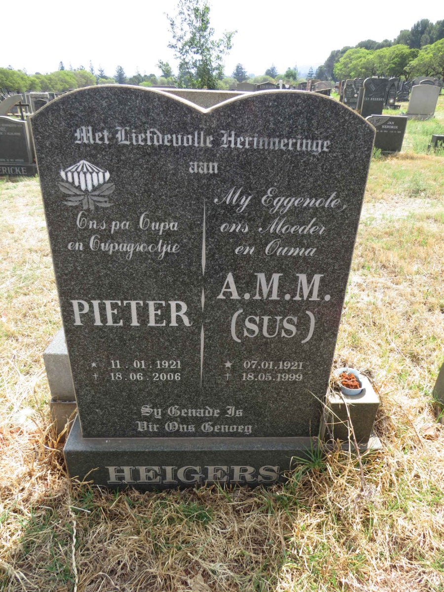 HEIGERS Pieter 1921-2006 &  A.M.M. 1921-1999