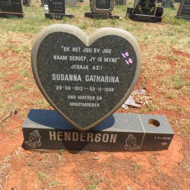 HENDERSON Susanna Catharina 1913-1996