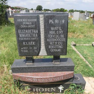 HORN Elizabetha Magrietha nee SMIT 1957-2018
