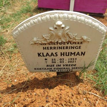 HUMAN Klaas 1953-2021