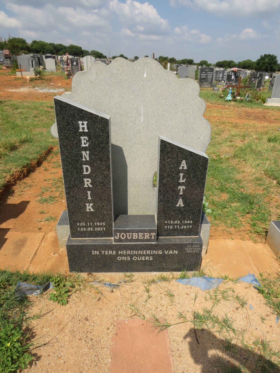 JOUBERT Hendrik 1935-2021 & Alta 1944-2017