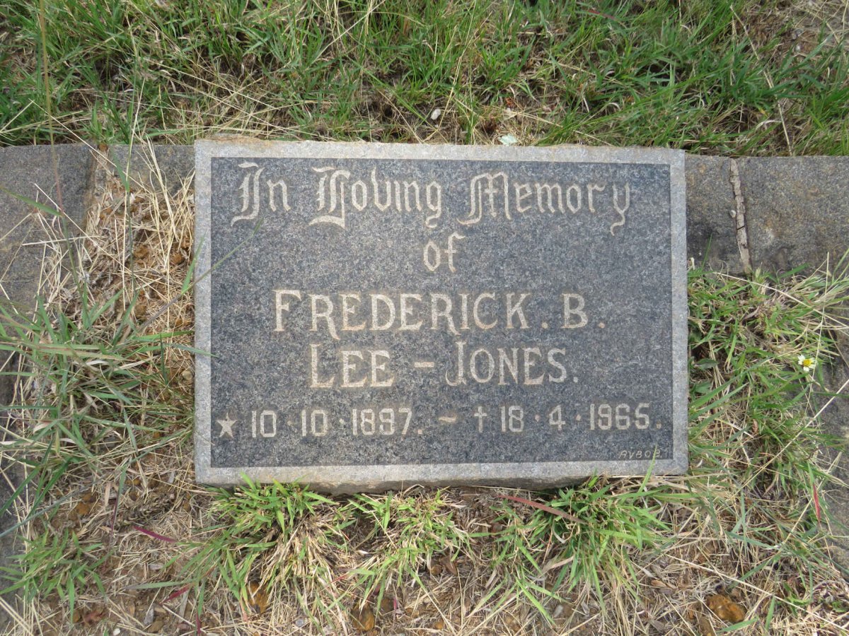JONES Frederick B., LEE- 1897-1965