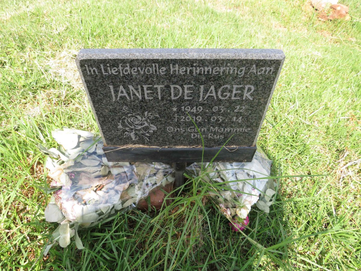JAGER Janet, de 1949-2019