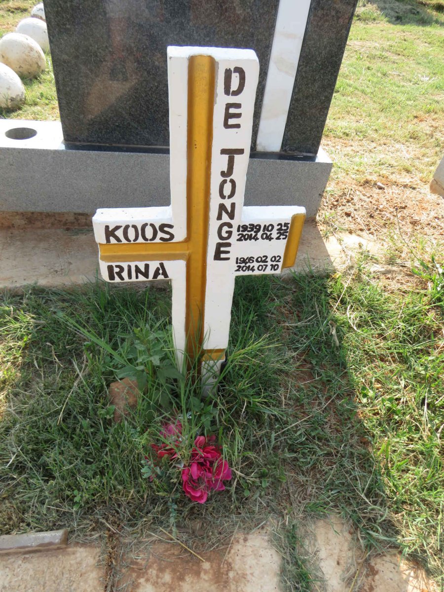 JONGE Koos, de 1939-2014 & Rina 1946-2014
