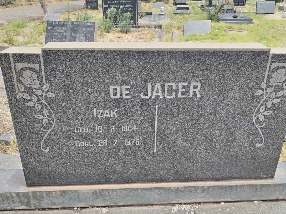 JAGER Izak, de 1904-1975