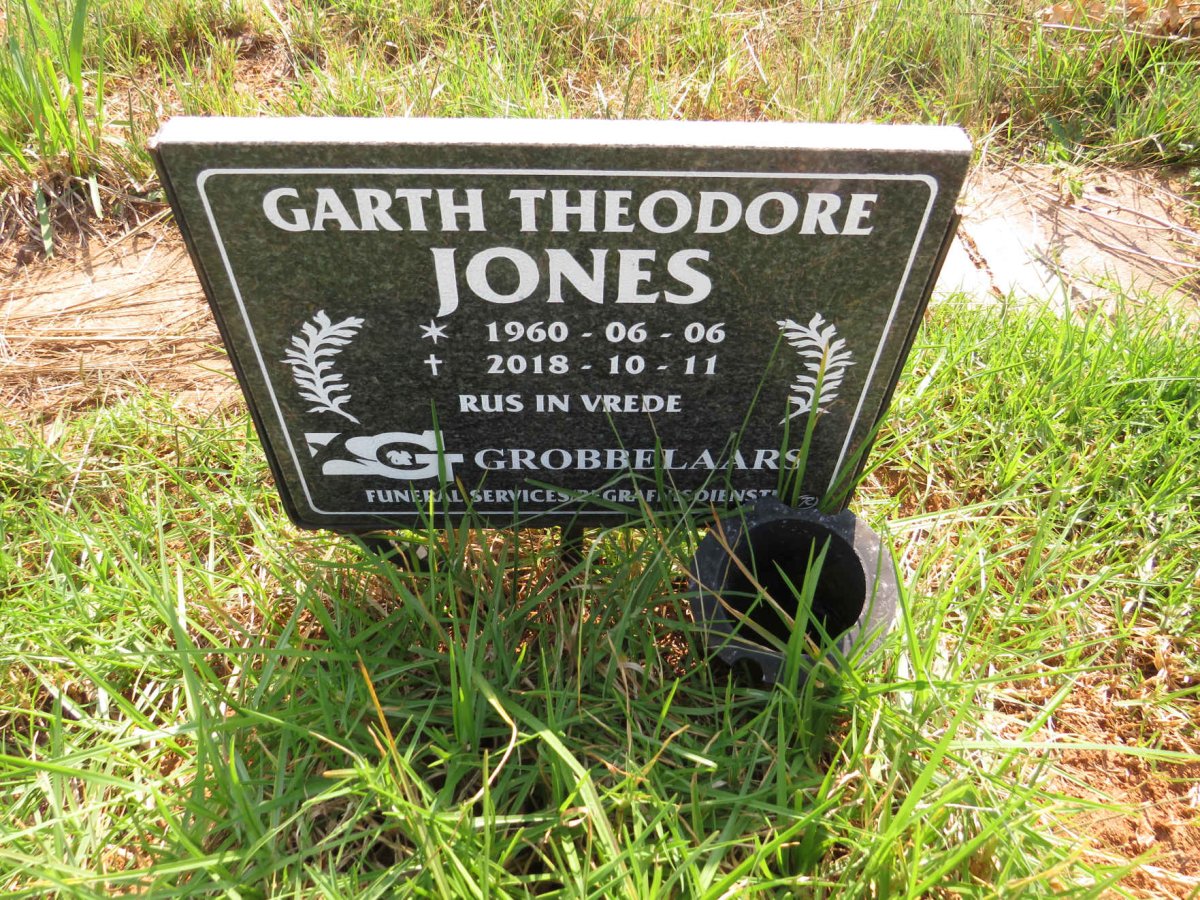 JONES Garth Theodore 1960-2018