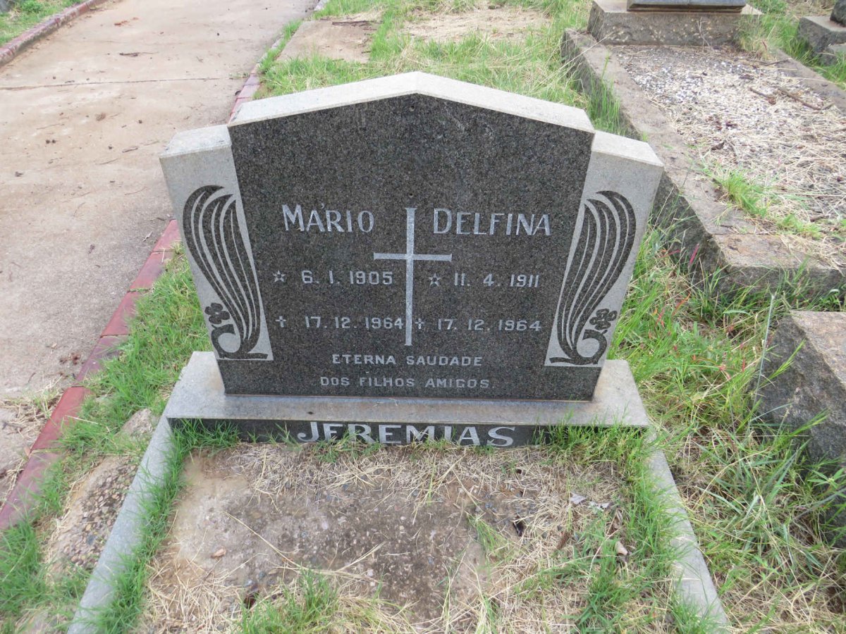JEREMIAS Mario 1905-1964 & Delfina 1911-1964