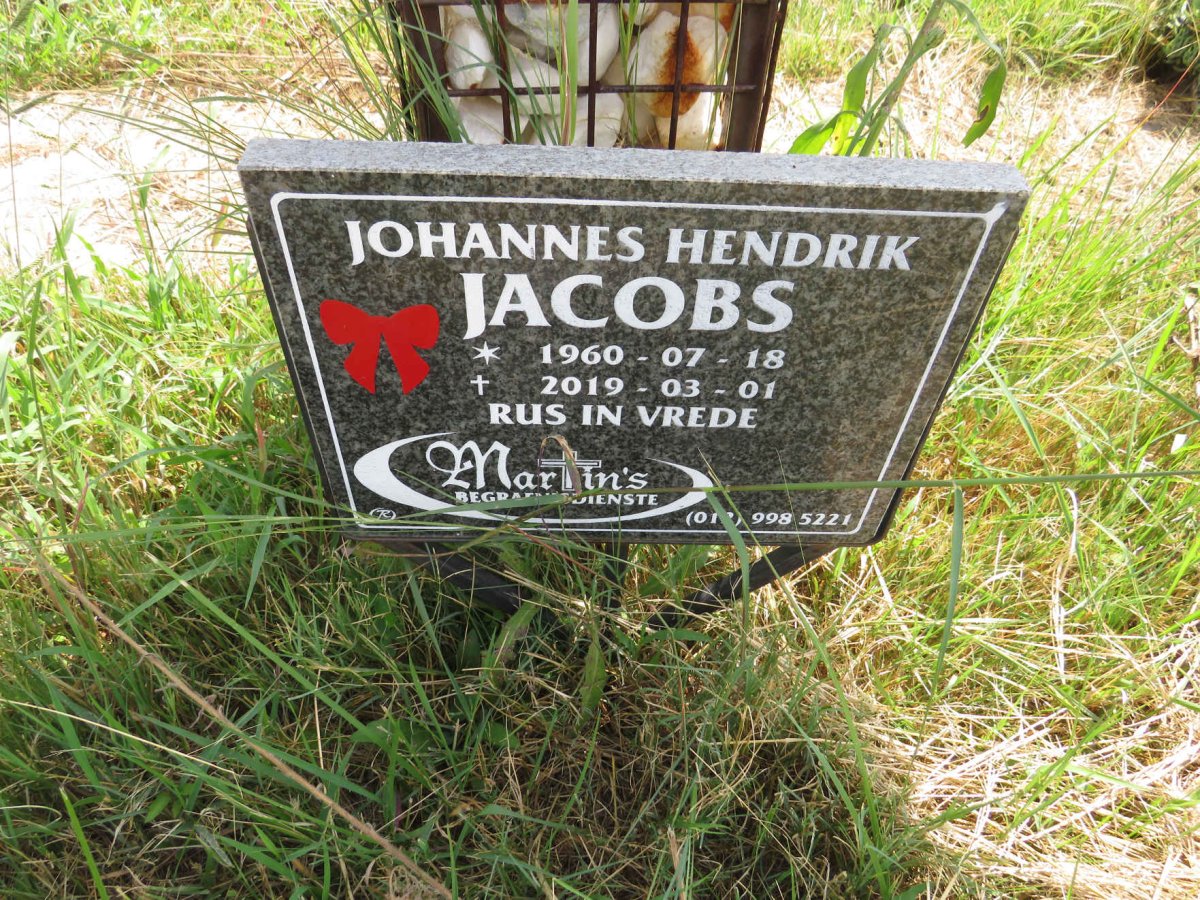 JACOBS Johannes Hendrik 1960-2019